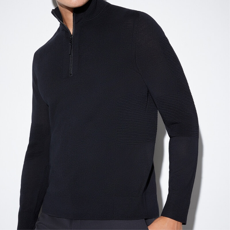 Zip Neck Merino Sweater